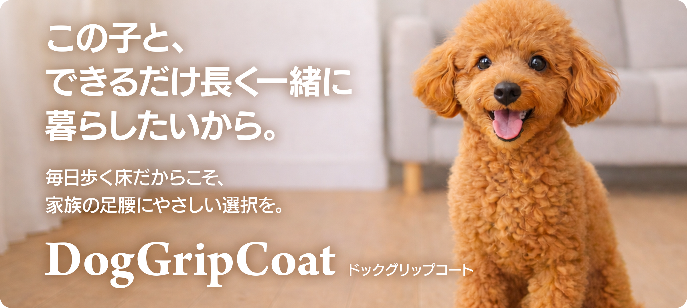 この子と、できるだけ長く一緒に暮らしたいから。DogGripCoat